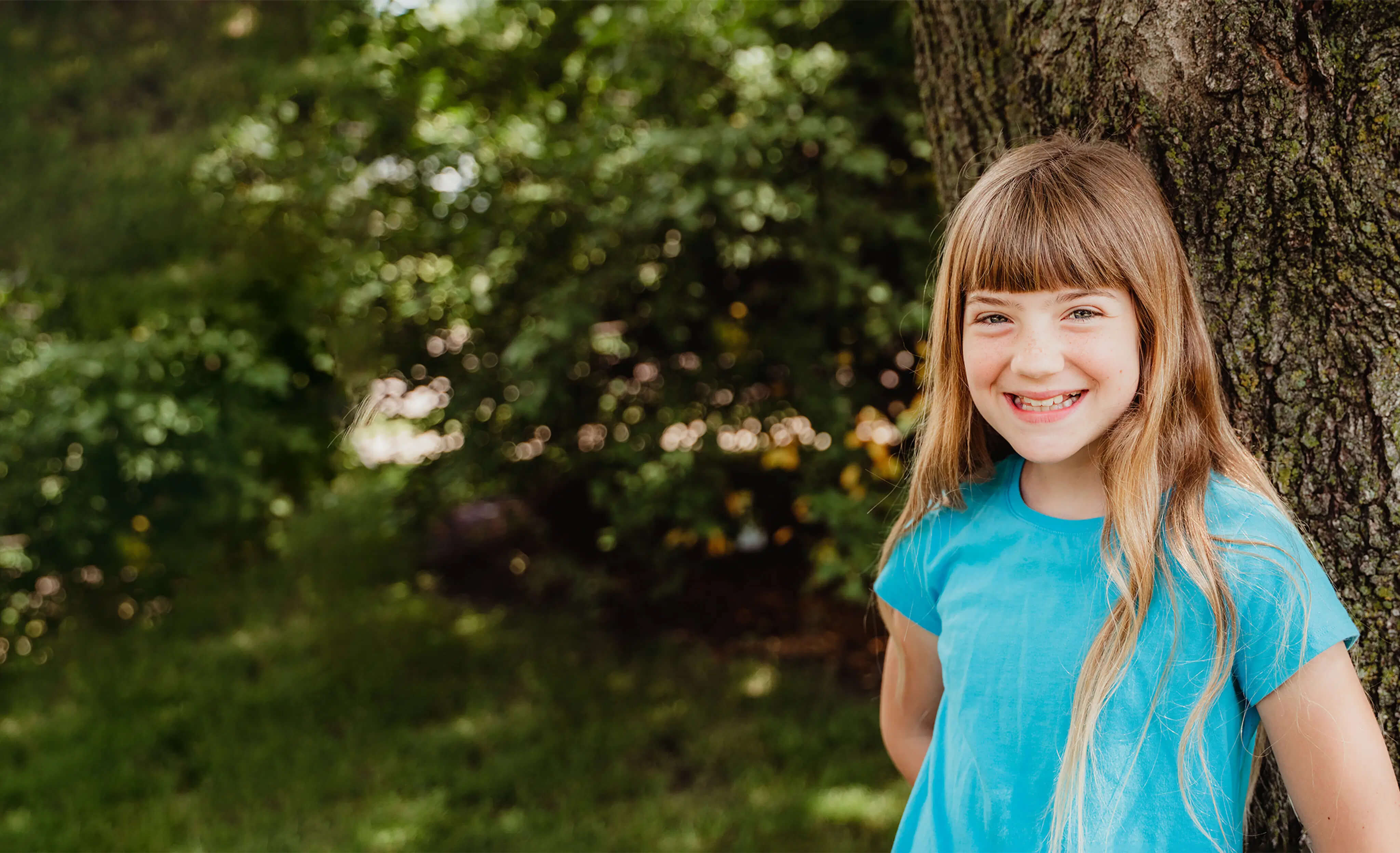 young girl smiling