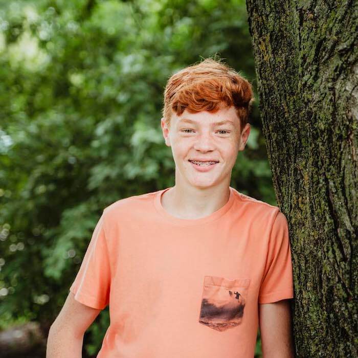 teen smiling